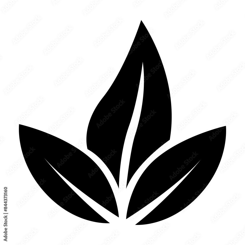 Leaf silhouette icon transparent background Leaf silhouette icon transparent background