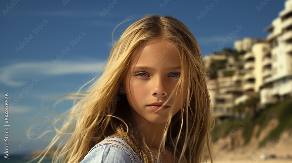 Captivating portrait of young blonde with beautifully flowing long hair for search results Captivating portrait of young blonde with beautifully flowing long hair for search results