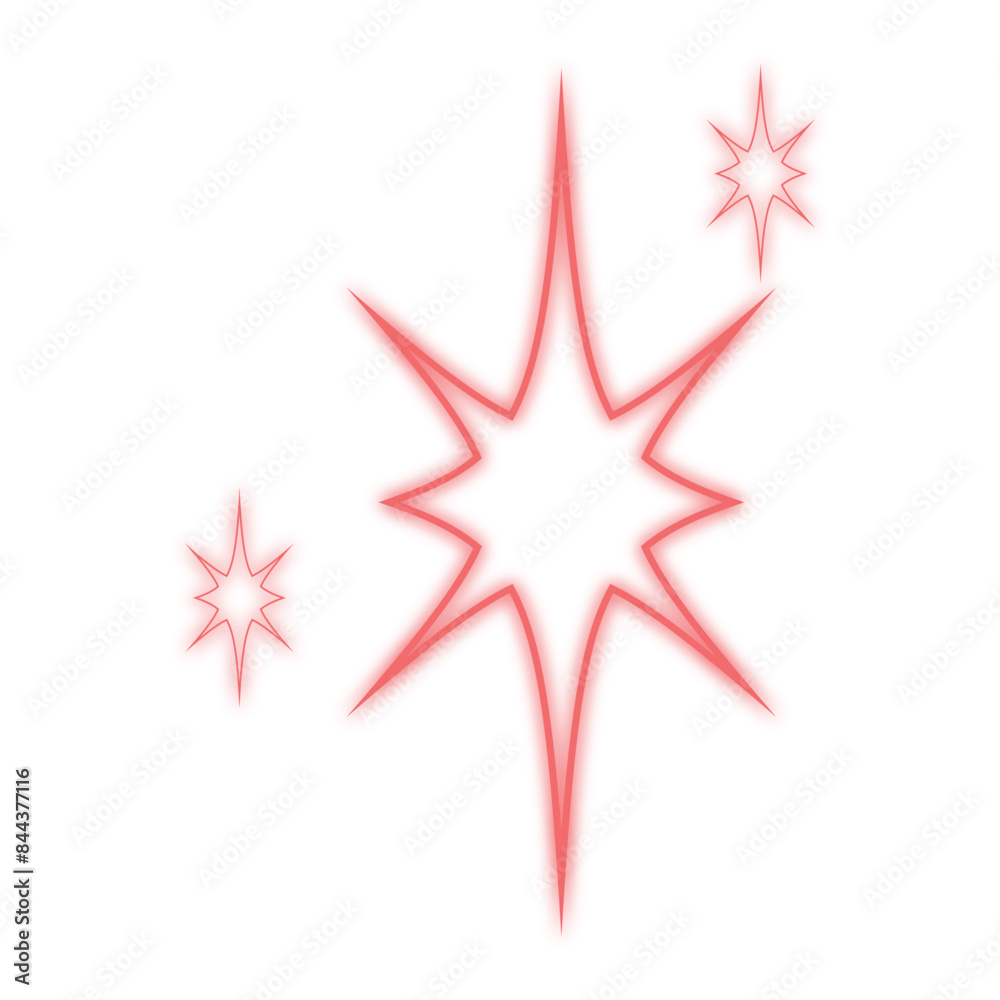 Fototapeta premium Sparkling star decoration. Modern luxury decorative icon.