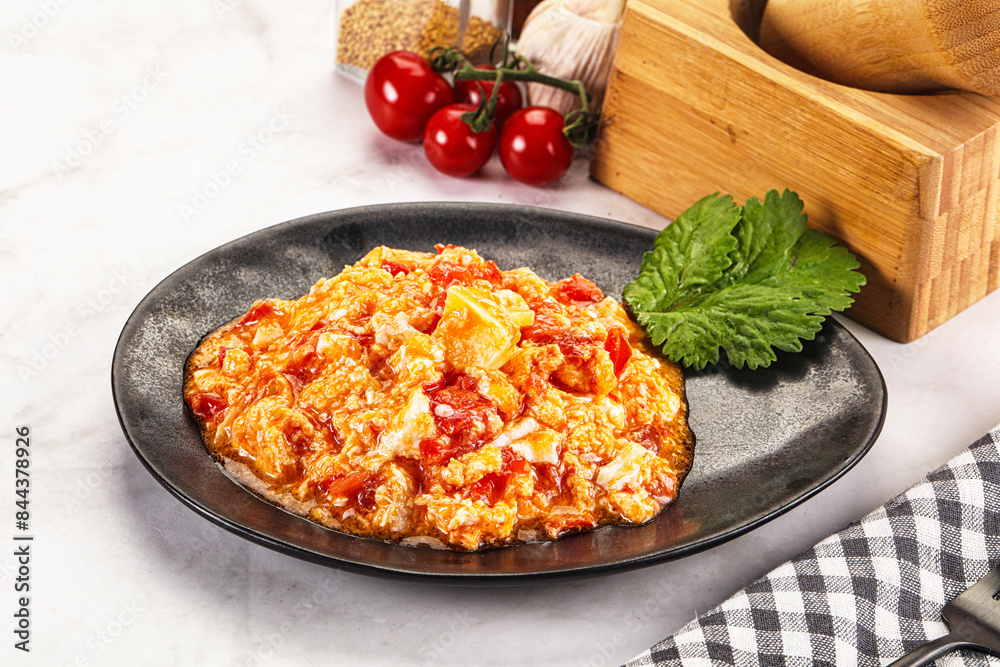 Shakshuka with tomato for breakfast Shakshuka with tomato for breakfast