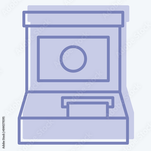 Icon Atm. related to Airport symbol. two tone style. simple design illustration