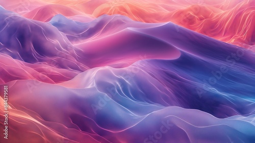 A surreal, digital landscape of shifting sand dunes in vibrant, unnatural colors, with intricate textures and patterns created by the wind. 32k, full ultra hd, high resolution