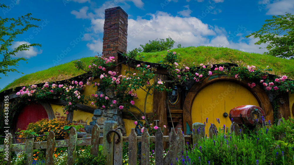 MATAMATA- NEW ZEALAND -NOVEMBER -2- 2022: Hobbiton - movie set created ...