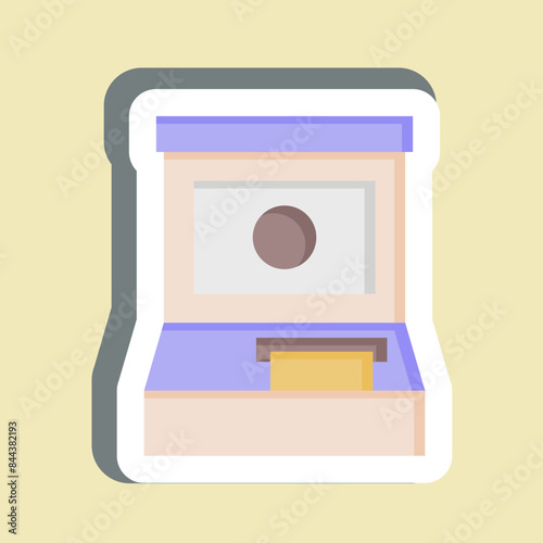 Sticker Atm. related to Airport symbol. simple design illustration
