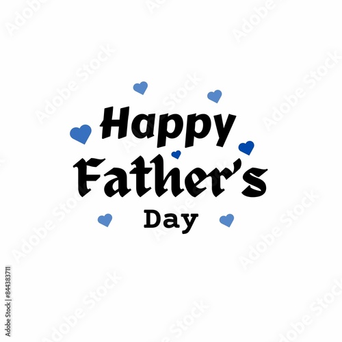 I Love yoi dad social media post emplate or greeting card desing with heart and mustache photo