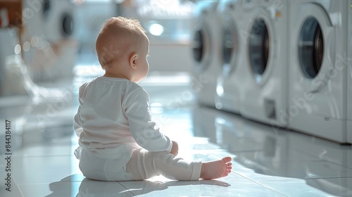 Die Welt aus Kinderaugen: Waschmaschinenabenteuer photo