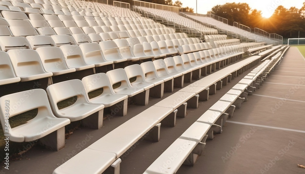 close-up of soccer field bleachers seating
close-up of soccer field bleachers seating