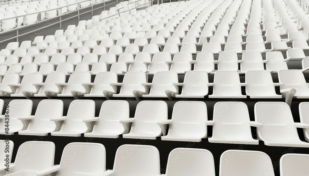 Naklejka premium close-up of soccer field bleachers seating
