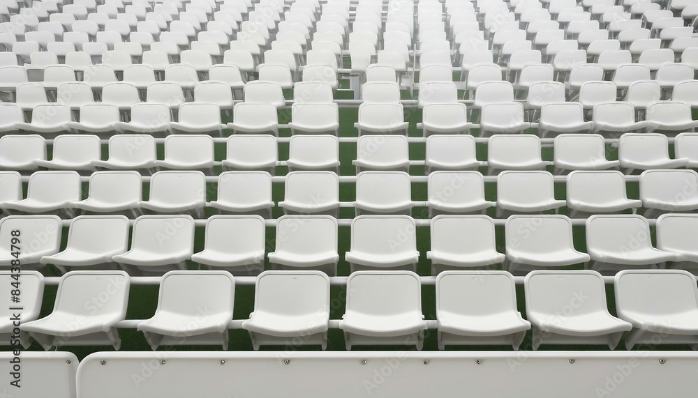 Fototapeta premium close-up of soccer field bleachers seating