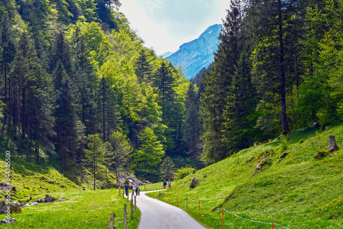 Wanderweg von Wasserauen zum Seealpsee, Kanton Appenzell Innerrhoden (Schweiz)