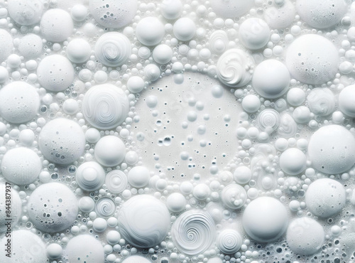 Wallpaper Mural Abstract art white bubbles texture background Torontodigital.ca