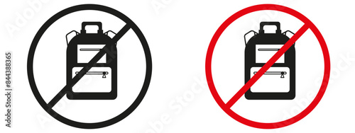 No Backpack Zone Sign Ensure Security in Restricted Areas
