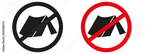 Camping Not Allowed Sign Maintain Order and Clean Outdoor Areas