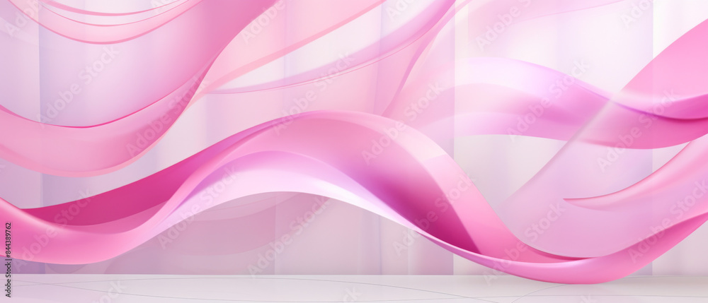 A pink and white background with a pink wave A pink and white background with a pink wave