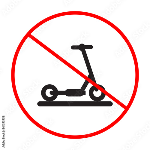 No Scooters Allowed Sign Maintain Safety in Pedestrian Zones