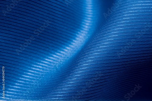 blue acetate fabric textured background photo