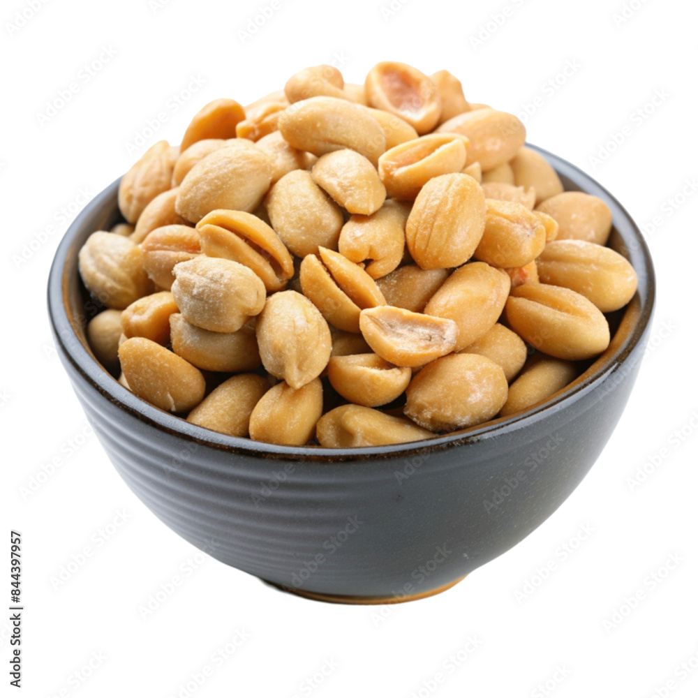 Cacahuetes salados on bowl isolated on Transparent background. Cacahuetes salados on bowl isolated on Transparent background.