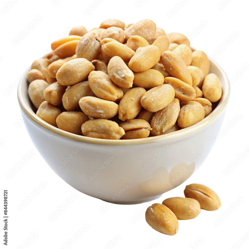 Cacahuetes salados on bowl isolated on Transparent background. Cacahuetes salados on bowl isolated on Transparent background.