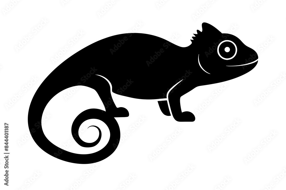 chameleon silhouette silhouette vector illustration chameleon silhouette silhouette vector illustration