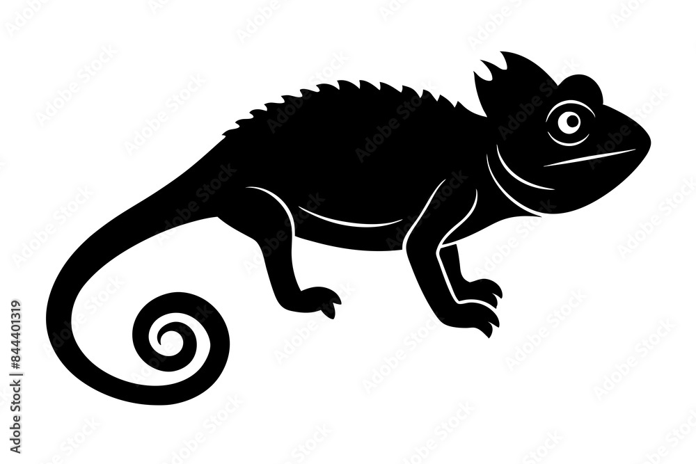 chameleon silhouette silhouette vector illustration chameleon silhouette silhouette vector illustration