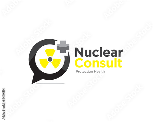 nuclear health consult logo designs for medical and care service
