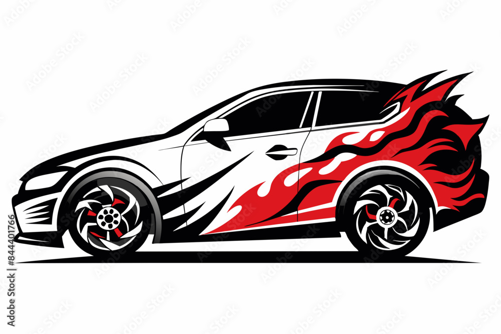 car vinyl design silhouette vector illustration car vinyl design silhouette vector illustration