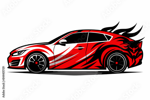 car vinyl design silhouette vector illustration