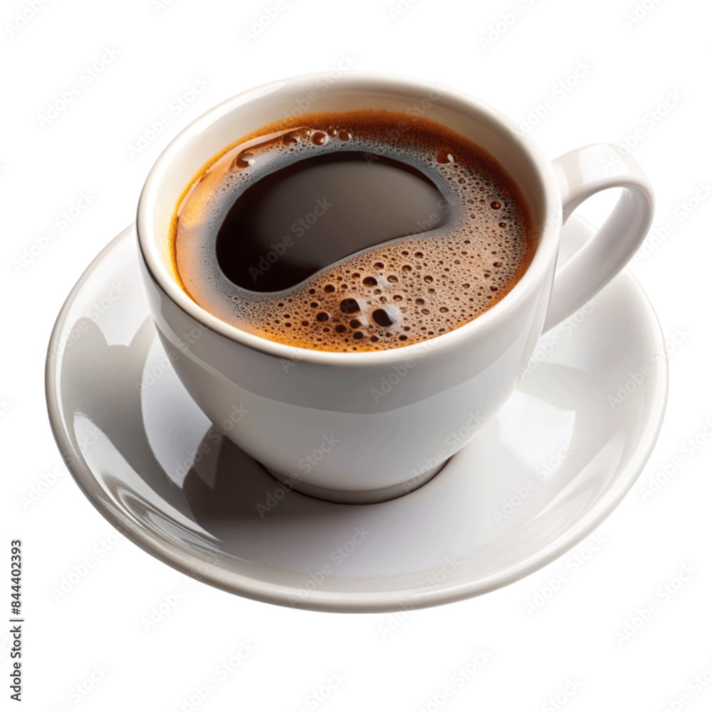 Fototapeta premium A cup coffee isolated on Transparent background.