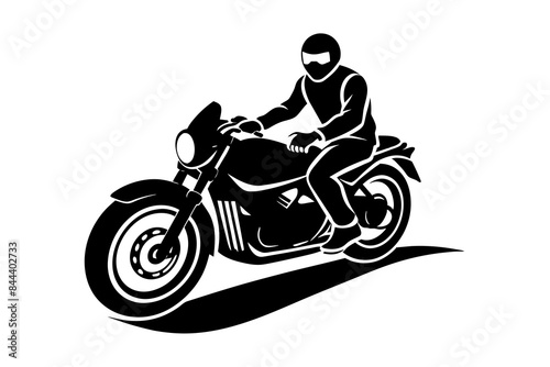 motorcycle bike silhouette vector illustration
