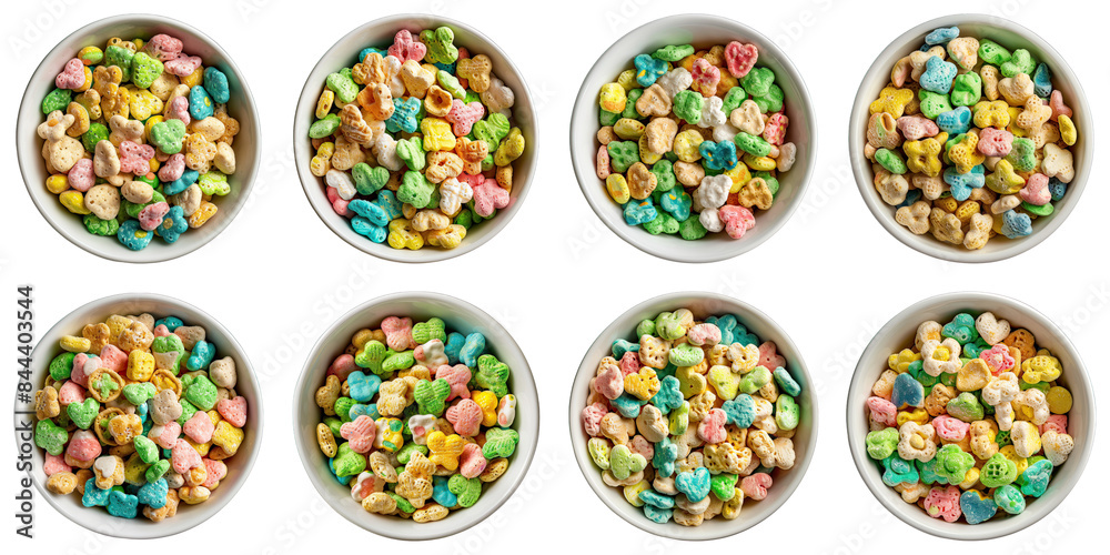 Set of St. Patricks Day Lucky Charms isolated on transparent png background. Generative ai Set of St. Patricks Day Lucky Charms isolated on transparent png background. Generative ai