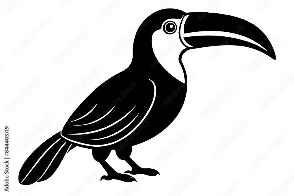 toucan bird silhouette vector illustration toucan bird silhouette vector illustration
