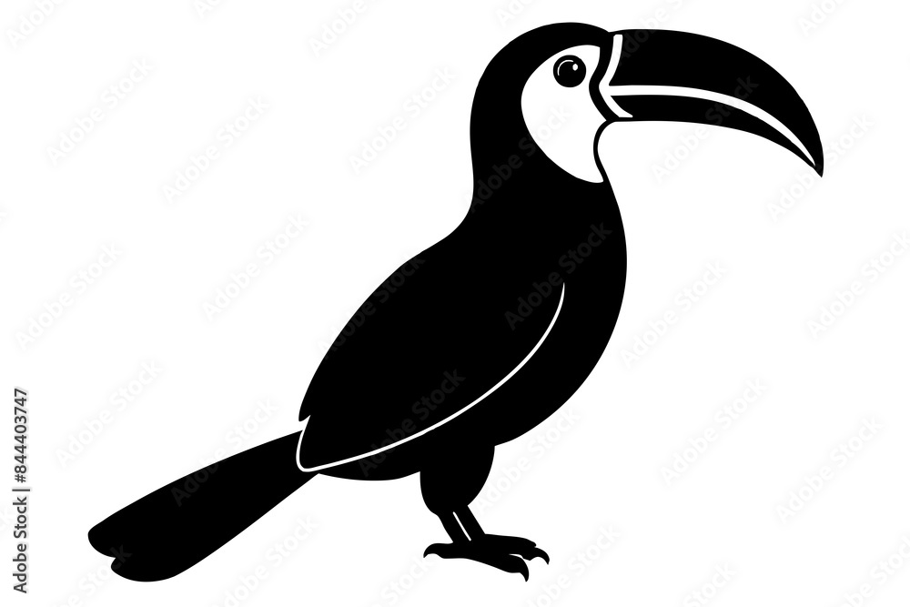 toucan bird silhouette vector illustration toucan bird silhouette vector illustration
