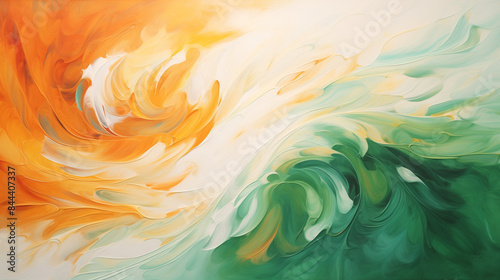 tricolor of indian flag watercolor background