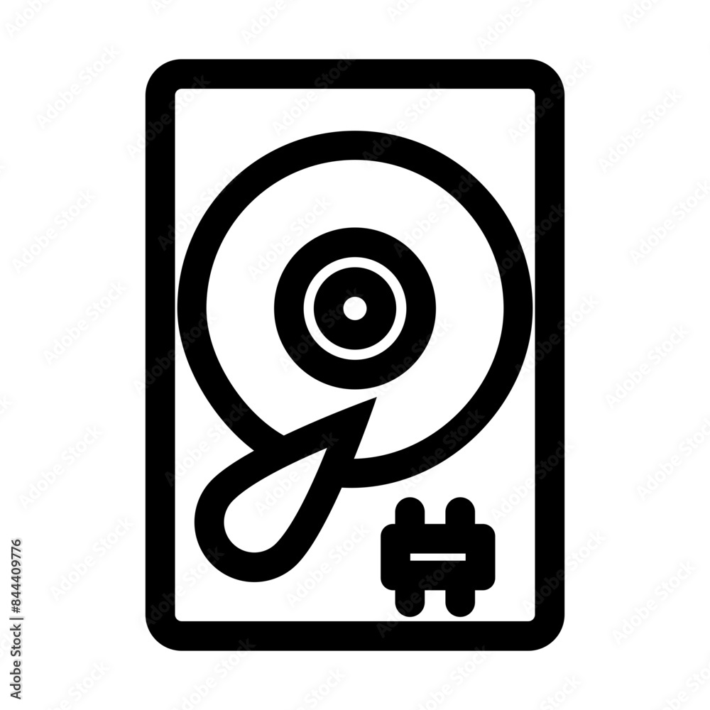 Modern HDD storage PC Component icon symbol Modern HDD storage PC Component icon symbol