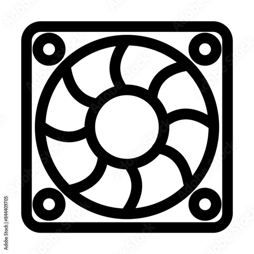 Modern Air cooler PC Component icon symbol