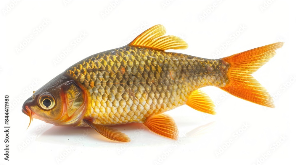 Freshwater fish species isolated on white background