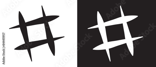 Hashtag vector icon. hashtag sign and symbol vector illustration.