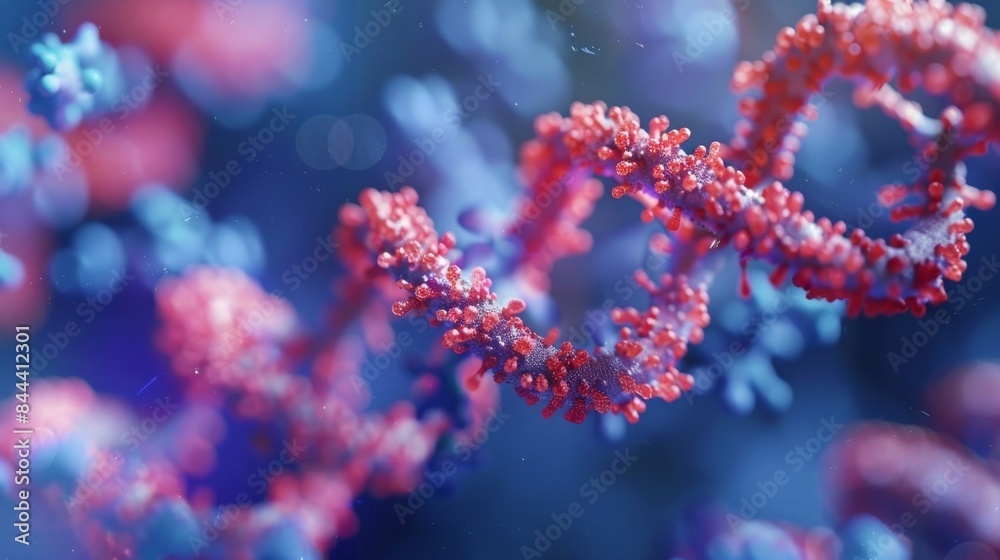 A closeup picture of a histone modification enzyme responsible for adding chemical groups to histone proteins to regulate gene expression through epigenetics A closeup picture of a histone modification enzyme responsible for adding chemical groups to histone proteins to regulate gene expression through epigenetics