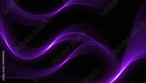 Abstract purple waves on a dark background ,Motion sound wave. Abstract glowing lines ,Abstract flowing neon wave purple