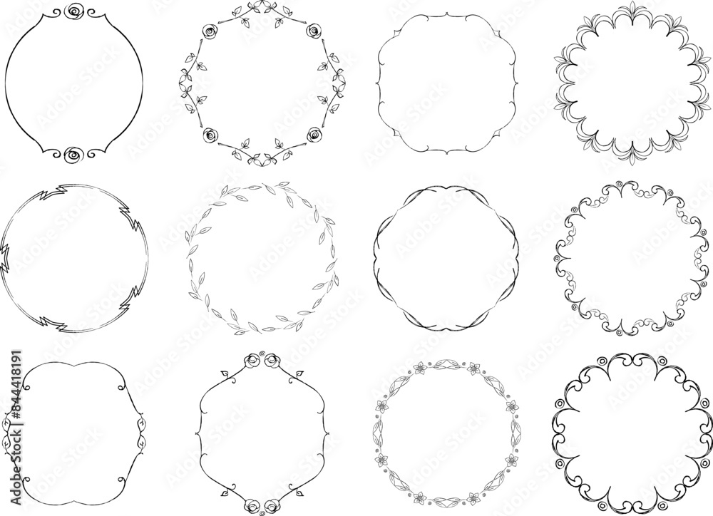 vector frames black on a white background vector frames black on a white background