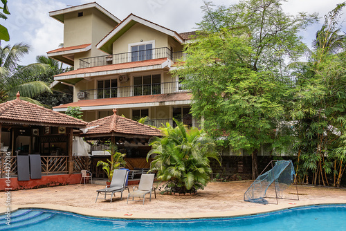 Wallpaper Mural View of the villa buildings in a picturesque area near Sinquerim beach. Sinquerim, Candolim, GOA, INDIA. Torontodigital.ca