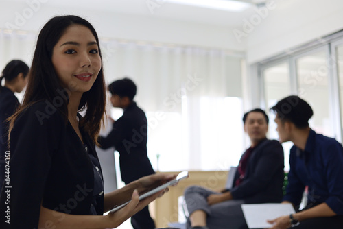 Business teamwork concept, teamwork discuss and meeting in meeting room