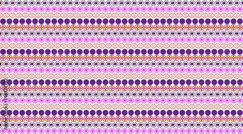 floral vector pattern, textile design, colorful fabric decoration.