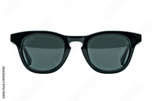 Black Sunglasses with Green Lenses