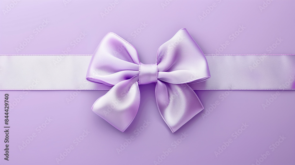 Soft lavender color shiny luxury gift ribbon with bow