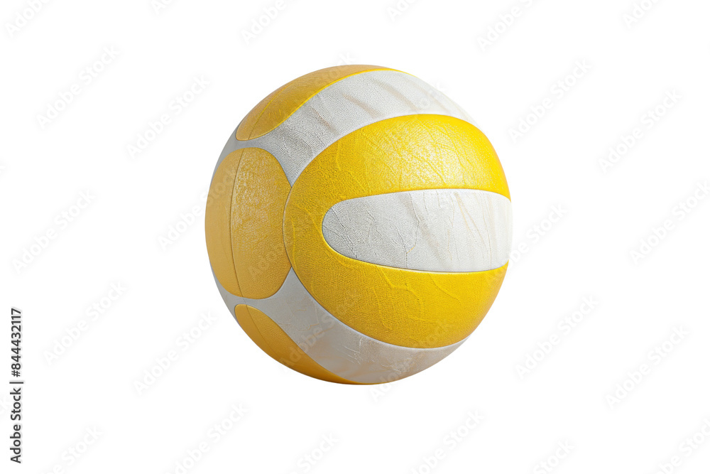 Yellow and White Volleyball isolated on white background Yellow and White Volleyball isolated on white background