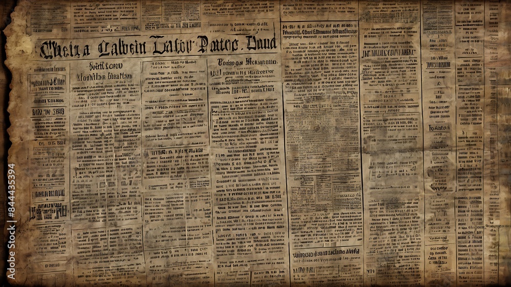 Obraz premium Old papers of newspaper grunge texture illustration