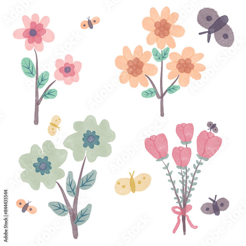 Summer Flower Element for your design or wall art