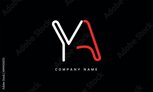 YA, AY, Y, A Abstract Letters Logo Monogram