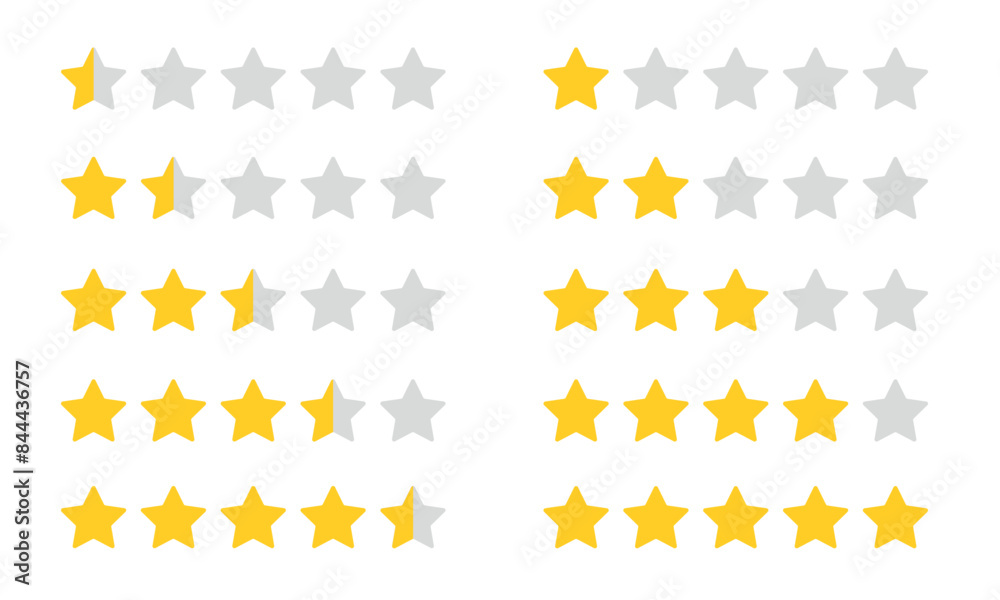 Siple star rating icon. Review star rating and feedback.